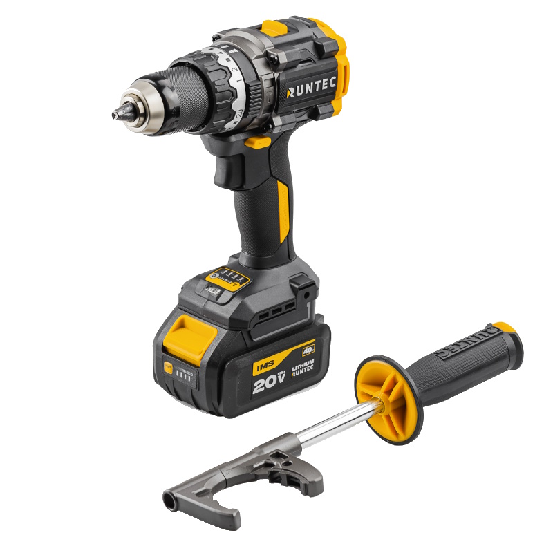 Дрель-шуруповерт Runtec RT-ID226, ударная, аккумуляторная, PRO 13 мм, 20В, 2*4Ач, 160Нм