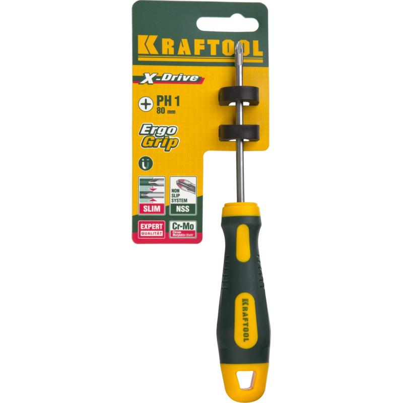 Отвертка Kraftool Х-Drive PH 1x80 250072-1-080 в Костроме