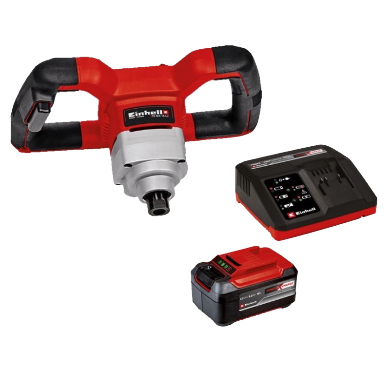 Миксер аккумуляторный Einhell PXC TE-MX 18 Li 4258760SET,18 В, ЗУ, +1 аккумулятор, 5.2 Ач