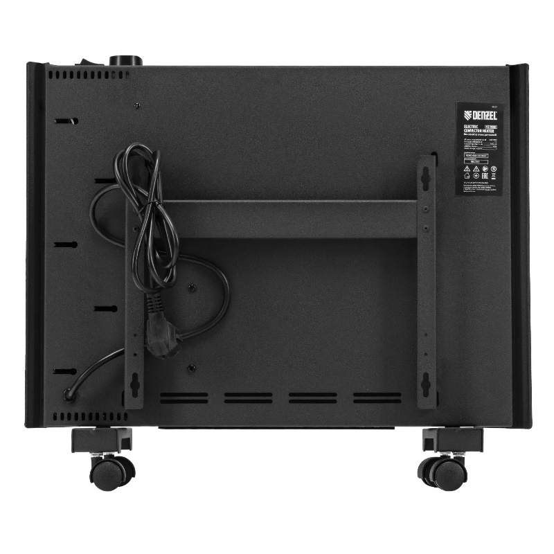Конвектор электрический Denzel XCE-1000B 98127, 230 В, 1000 Вт, черный, сушилка, колеса, Х-элемент во Владимире