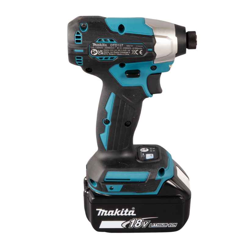 Винтоверт ударный Makita DTD157RTJ, LXT BL 18В, 1/4", 140Нм, 2 Скорости, A- режим, XPT, 2x5Ач, з/у, Makpac в Рыбинске