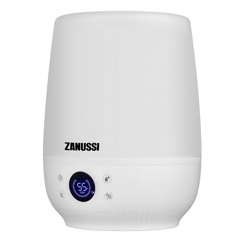 Увлажнитель воздуха ультразвуковой Zanussi ZH 5.0 ET Seta НС-1346151, датчик влаги, объем резервуара для воды 4.5 литров, вес 1.15 кг