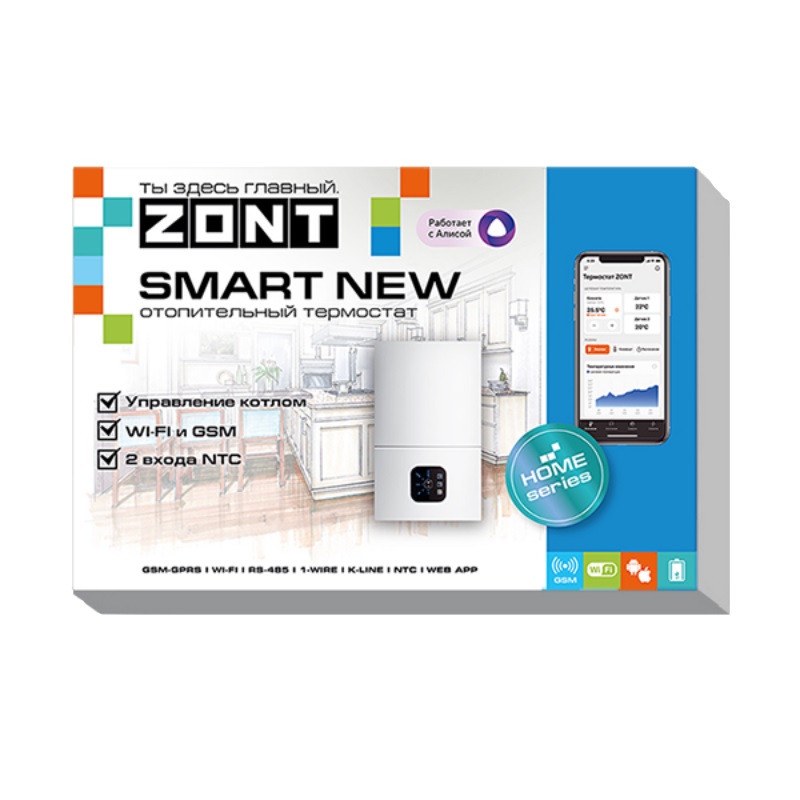 Термостат отопительный Zont Smart New GSM / Wi-Fi в Коврове