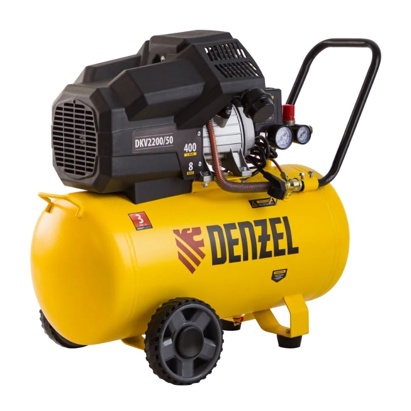 Компрессор воздушный Denzel DKV2200/50 58083, Х-Pro, 2,2 кВт, 400 л/мин, 50 л во Владимире