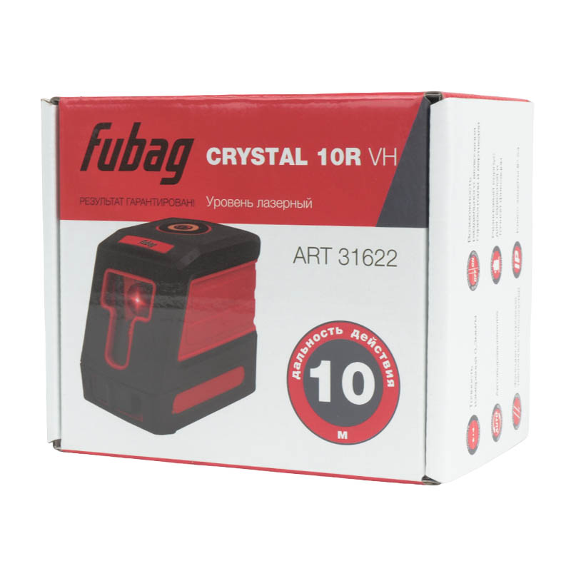 Лазерный уровень Fubag Crystal 10R VH 31622 (линейный, 2 луча, дальность без приемника 10 м) в Кинешме