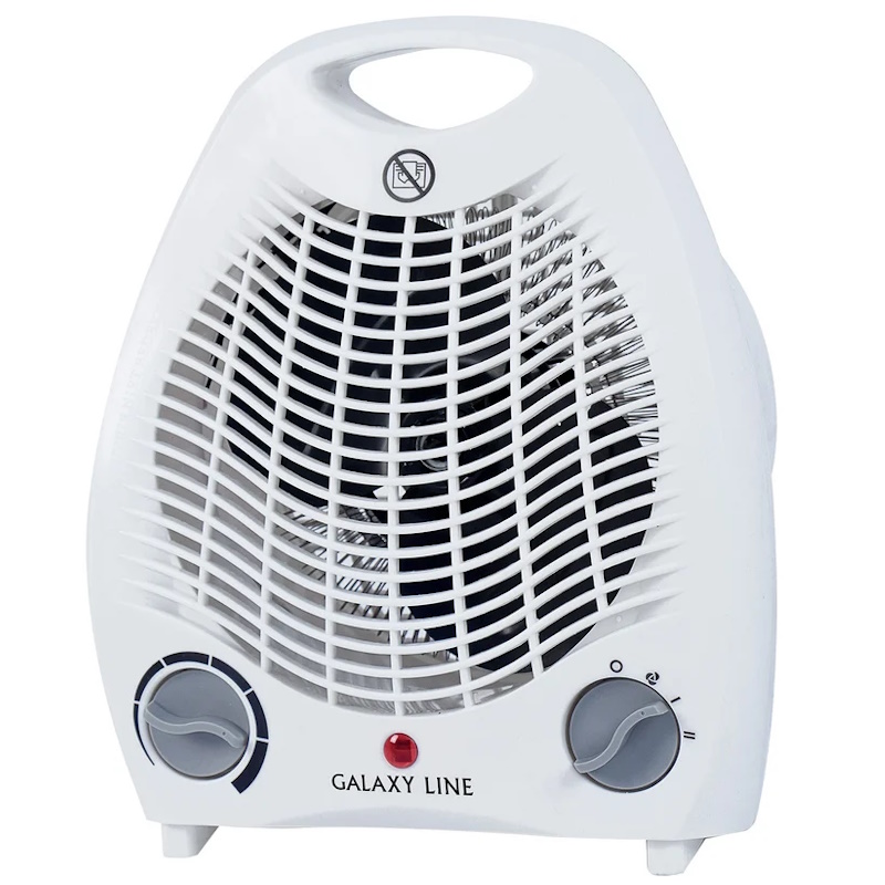 Тепловентилятор белый Galaxy Line GL 8172 7050381721, спиральный нагревательный элемент, 2000 Вт в Твери