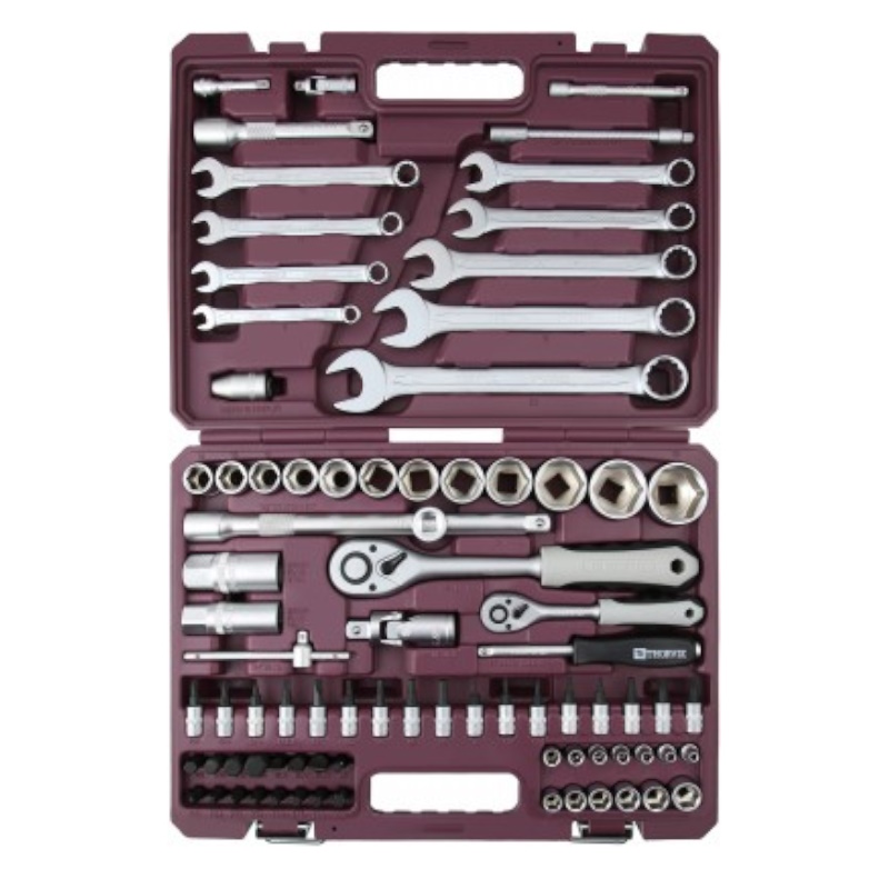 Набор инструмента универсальный Thorvik TS082 054007, 1/4", 1/2"DR, 82 предмета