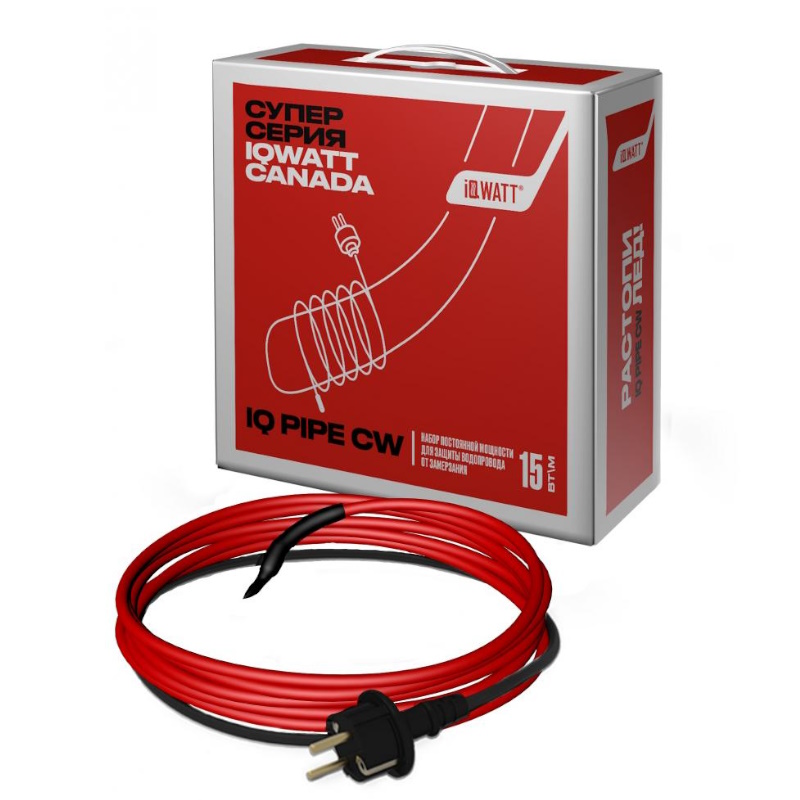 Набор постоянной мощности для защиты водопровода от замерзания Iqwatt IQ PIPE CW 36m 00736 13508₽