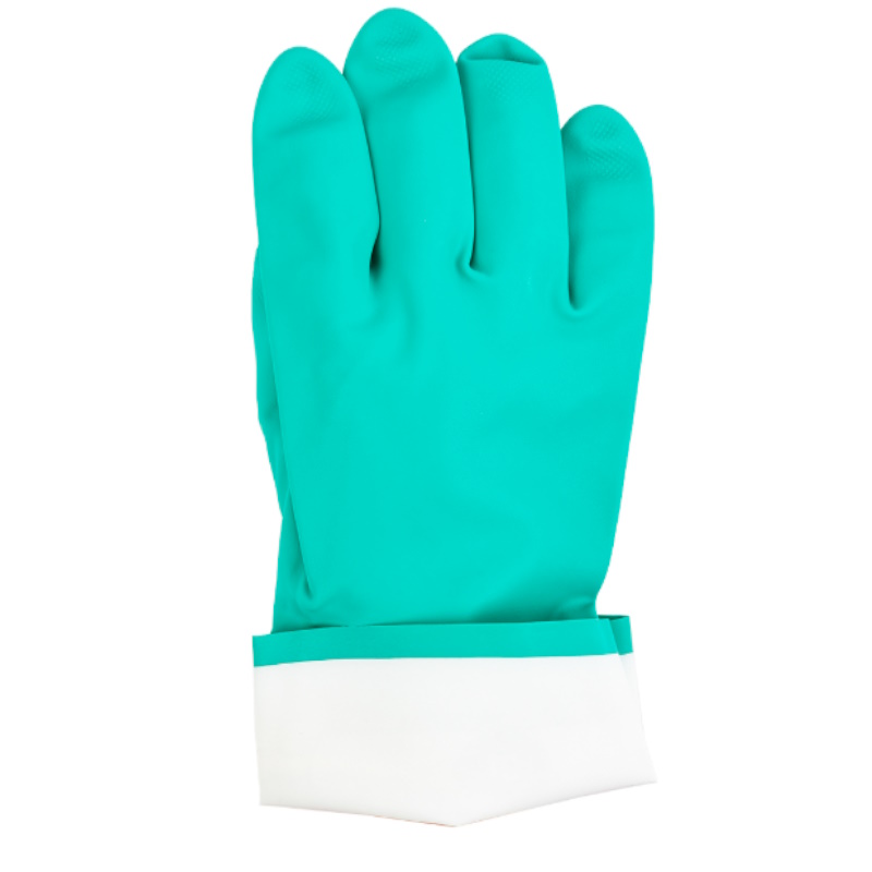 Химостойкие перчатки Jeta Safety Atom Oil JN711-11-XXL, нитриловые, с хлопковым напылением, зеленые, 0,38 мм, р.11/XXL в Рыбинске