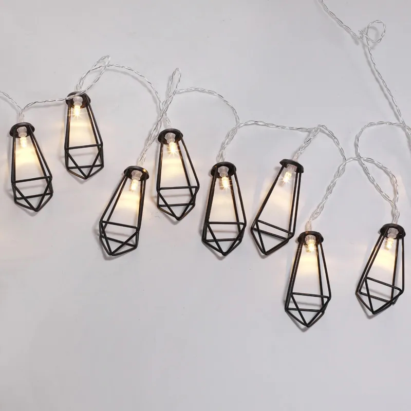 Гирлянда светодиодная Neon-Night "Кристаллы черные" 304-017 1371819, 1.5м 10LED теплый белый
