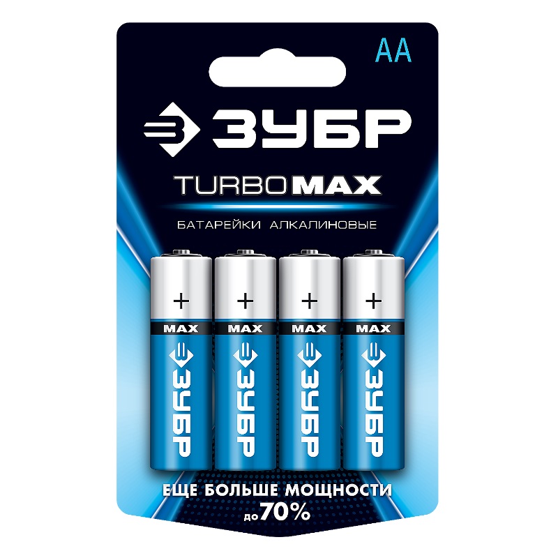 Батарейка Зубр Turbo Max 59206-4С (AA, 4 шт.)