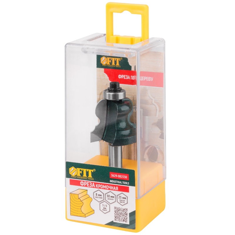 Фреза кромочная Fit 3629-082530, фигурная, с подшипником, DxHxL=30х25х69.3 мм в Вологде
