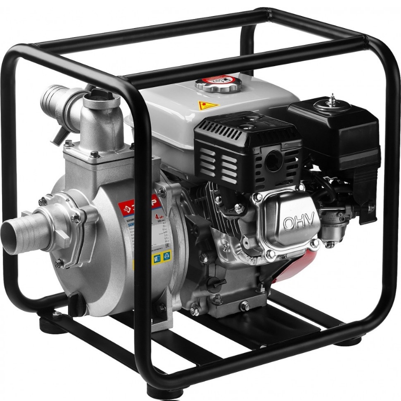 Мотопомпа бензиновая Зубр ЗБМП-600, 4-х тактная, ручной пуск, высота подачи 26м, 600л/мин