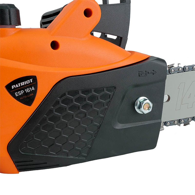 Электрическая цепная пила Patriot ESP 1614 220301614 (длина шины 14 дюймов, скорость цепи 12.6 м/с, 52 звена) в Рыбинске