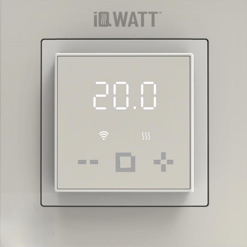 Термостат электронный программируемый Iqwatt IQ THERMOSTAT D Wi-Fi 400424 песочный 8016₽