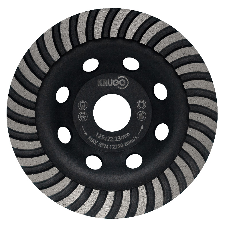 Чашка алмазная Krugo CWS05A, Турбо, 125x22.23 мм