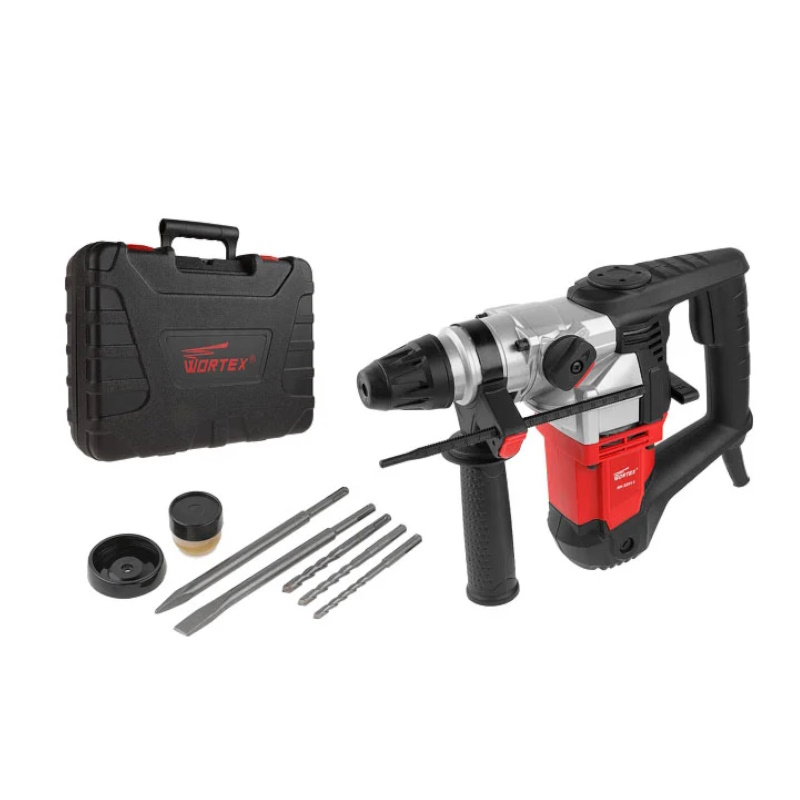 Перфоратор Wortex RH 3231-1 RH323111129, в кейсе + 2 зубила, 3 сверла, 1000 Вт, 4.8 Дж, 32 мм, 2 режима, SDS-plus