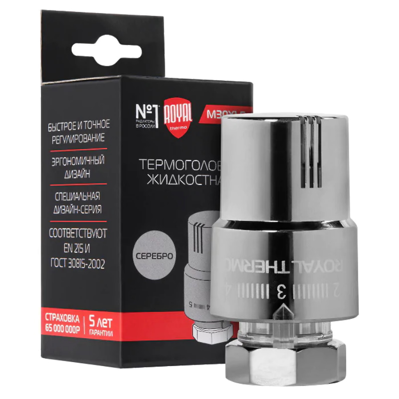 Термоголовка жидкостная Royal Thermo НС-1488976, М30х1,5, хром  в Рыбинске