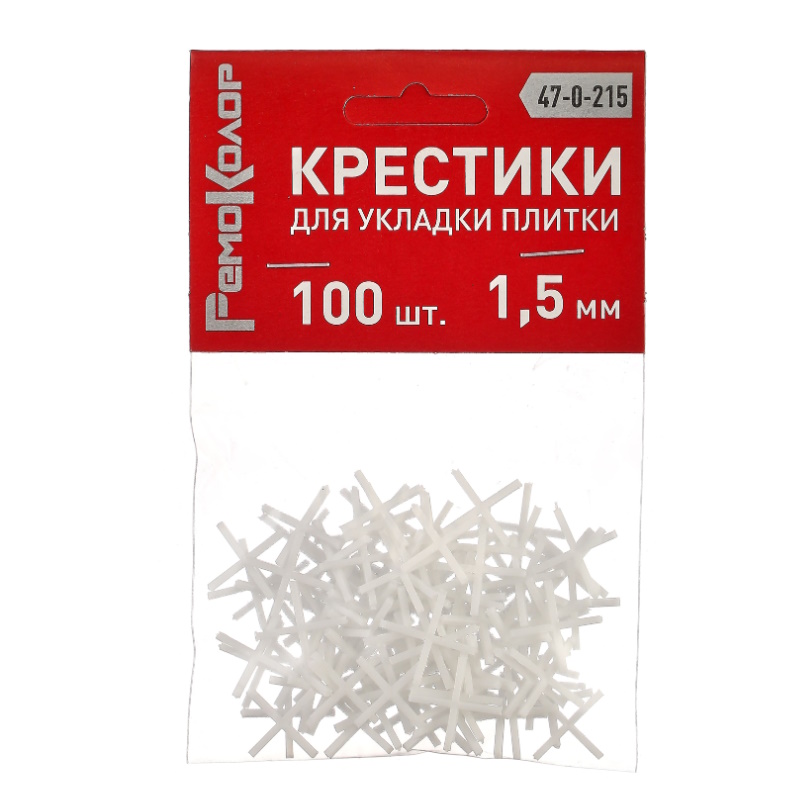 Крестики пластиковые для укладки плитки РемоКолор 47-0-215, 1,5 мм 100 шт в Туле