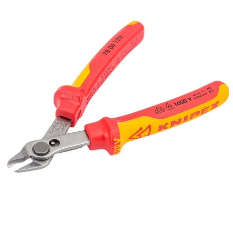 Бокорезы Knipex Electronic Super Knips KN-7806125, прецизионные VDE, нерж., 125 мм, 2-комп диэлектрические ручки в Угличе