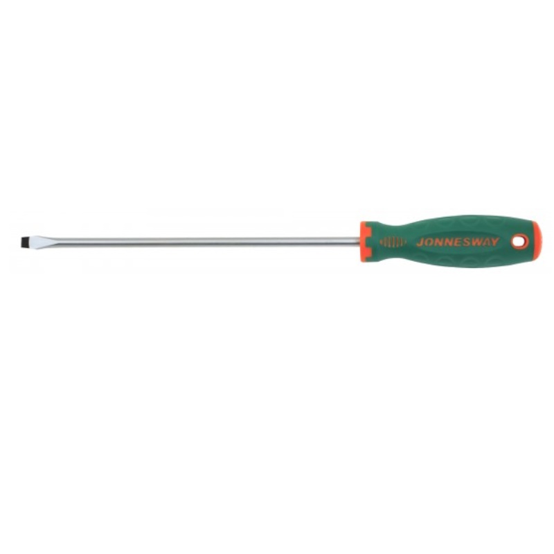 Отвертка стержневая шлицевая ANTI-SLIP GRIP Jonnesway D71S8250 046136, SL8.0х250 мм