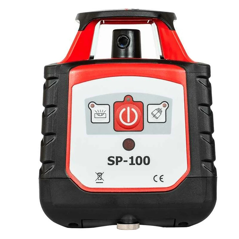 Ротационный нивелир Rgk SP-100 4610011871399, ротационный, красный луч, 200м, с приемником , ±0,15 мм в Кинешме