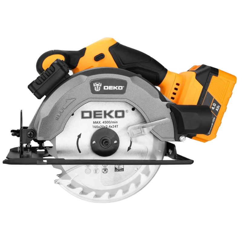 Циркулярная пила Deko DKCS20V 084-1039, аккумуляторная, 20В, 165мм, 1x4.0Ач в Туле