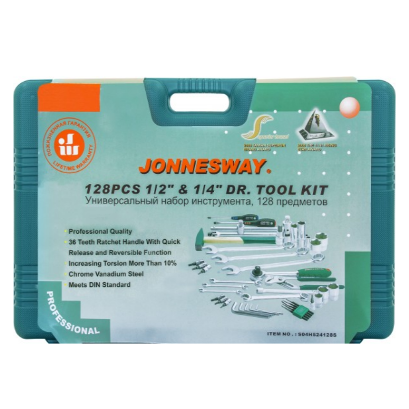Набор инструментов универсальный Jonnesway S04H524128S, 128 предметов в Муроме