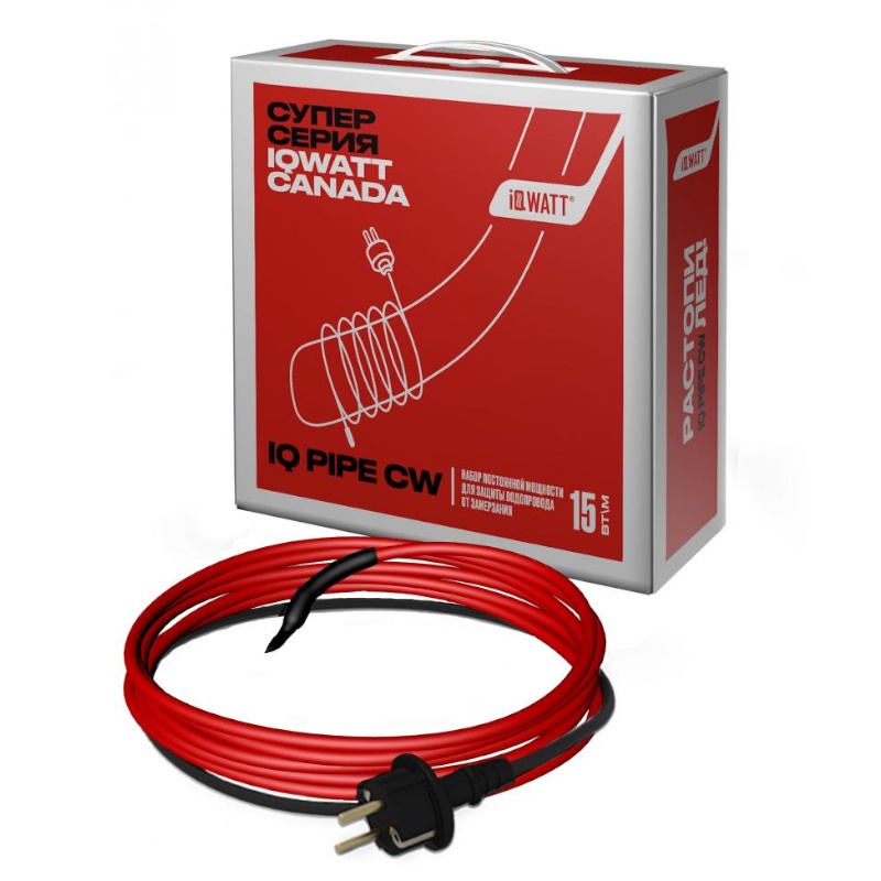 Набор постоянной мощности для защиты водопровода от замерзания Iqwatt IQ PIPE CW 25m 00708 8248₽