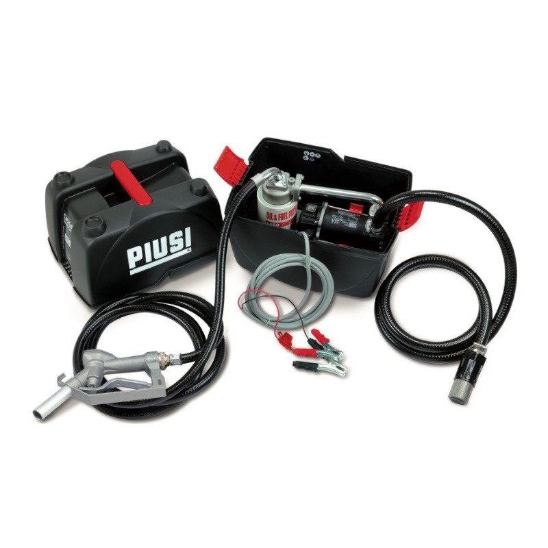 Мобильный комплект для перекачки ДТ Piusi Piusibox 24V PRO F0023201B, в ящике, механический пистолет, фильтр, 43 л/мин
