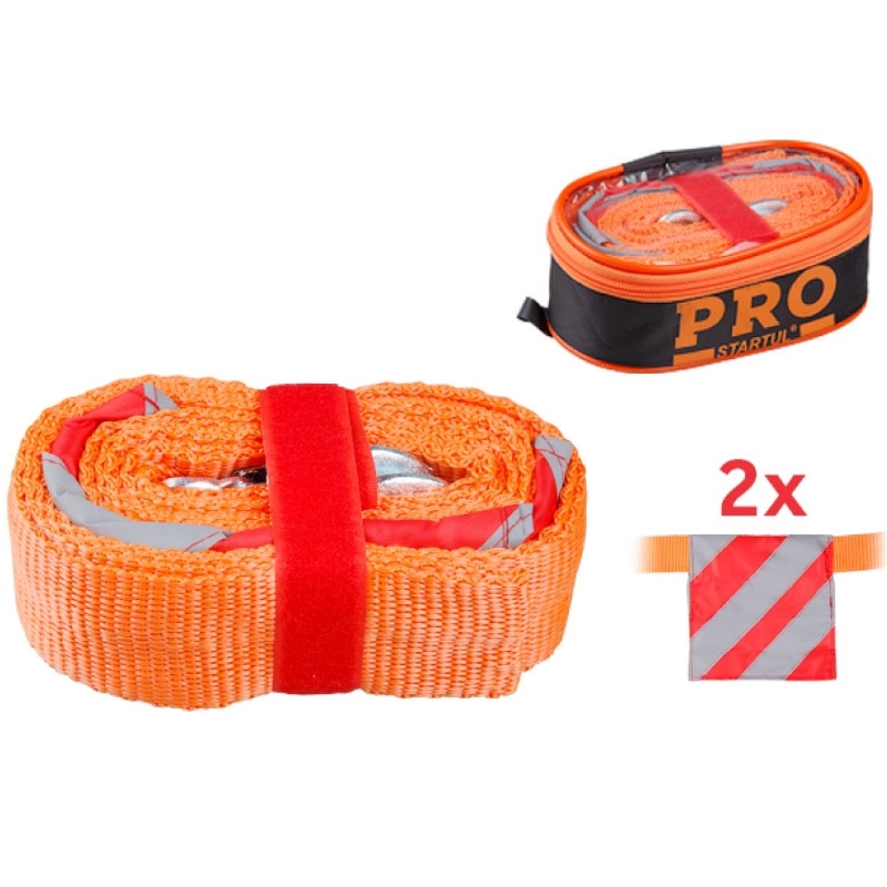 Трос буксировочный с крюками Pro Startul PRO-9043 35т 4м с флажками 769₽