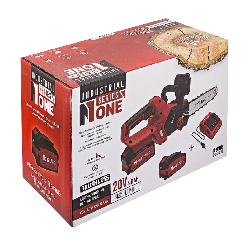 Пила аккумуляторная цепная №1 INDUSTRIAL RCS20/4.0-PRO-B, 20V, 4,0Ач, ЗУ в Муроме
