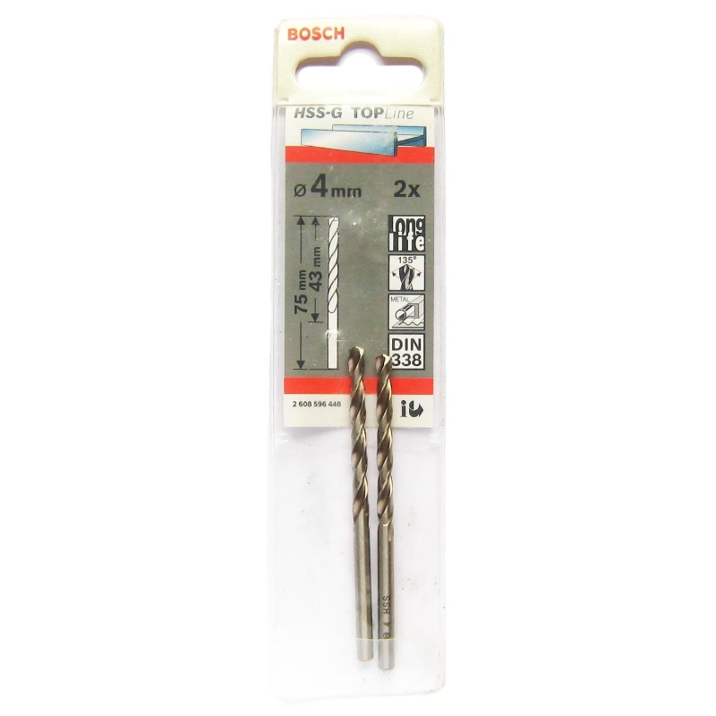 Сверло Bosch HSS-G 2.608.596.448 TOPLINE, 4x43 мм, 2 штуки в Кинешме