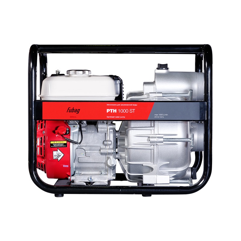Мотопомпа для перекачки грязной воды Fubag PTH 1000 ST 838217 (высота напора 23 м, производительность 1000 л/мин, Honda GX 160) в Череповце