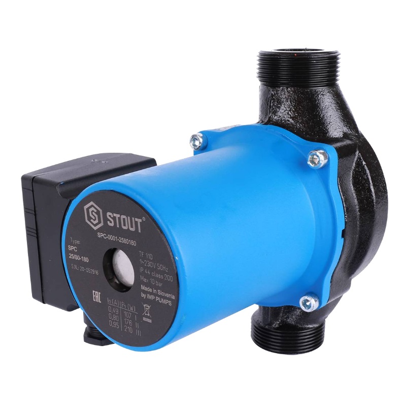 Насос циркуляционный Stout SPC-0001-2580180 25/80-180 для заполнения системы отопления в Вологде