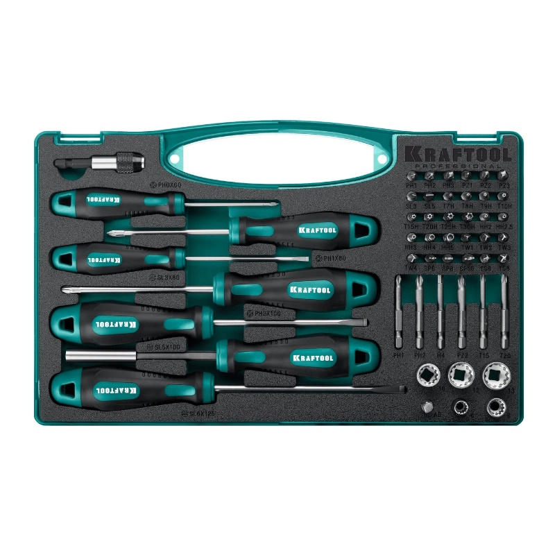 Набор отверток и насадок Kraftool X-Drive-50 25815, 50 шт. в Кинешме