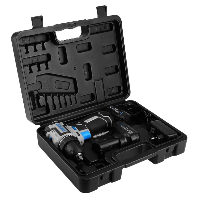 Дрель-шуруповерт аккумуляторная Deko Loner 20V PRO 085-1010, бесщеточная, компактная,  в кейсе, 20В, 2x3.0Ач в Череповце