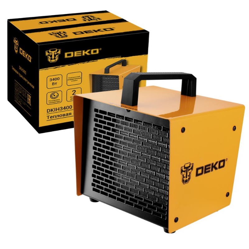 Тепловая пушка электрическая Deko DKIH3400 080-1013, 3400Вт в Иваново