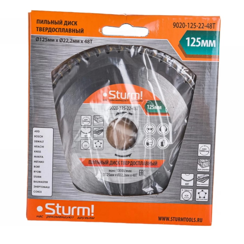 Диск пильный Sturm 9020-125-22-48T  в Костроме