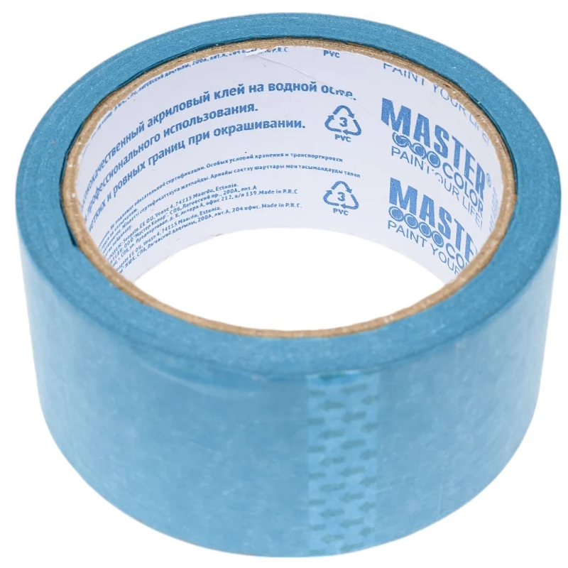 Лента малярная Master Color 30-6134, для деликатных поверхностей, рисовая бумага, термостойкая до 120°C, УФ-стойкость до 30 дней, 48 мм х 25 м в Вологде