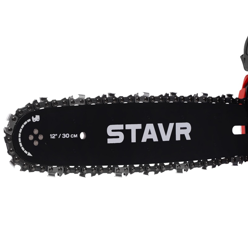 Пила цепная бензиновая Stavr ПЦБ-30/1250М 9070100186, 25.4 см³, шина 30 см (12"), 1.25 кВт/1.4л.с, 12 м/с, цепь 3/8”/0.050”/45, оснастка в Кинешме