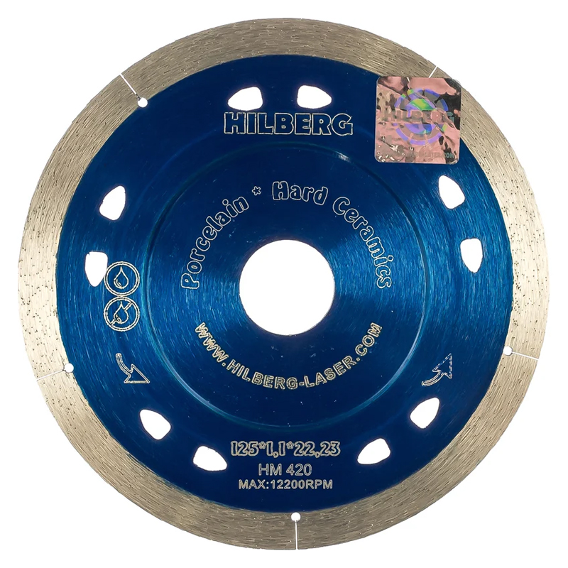 Диск алмазный отрезной Trio-Diamond HM420 (125х22,23, Hilberg Extra Thin 1,1 мм) в Угличе