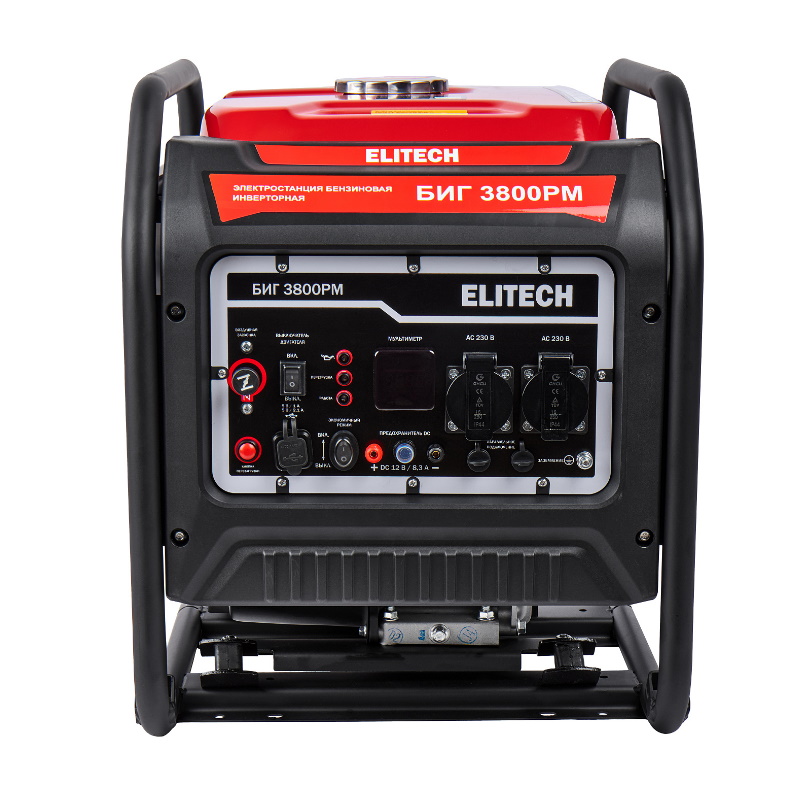 Генератор бензиновый Elitech БИГ 3800РМ 204587, инв, 4-т, мак3/ном2, 8кВт, т/б-15л