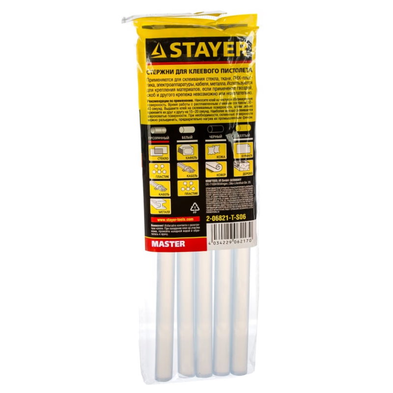 Стержни для клеевого пистолета Stayer 2-06821-T-S06 (11x200, 6 шт.)