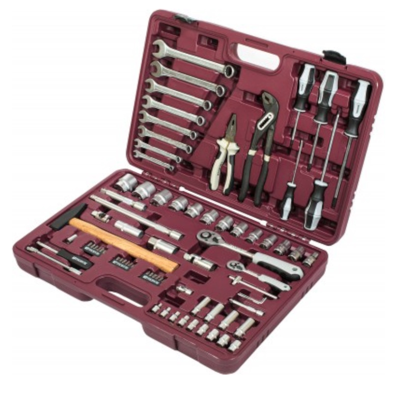 Набор инструмента универсальный Thorvik UTS0077 052802, 1/4", 1/2"DR, 77 предметов в Переславле