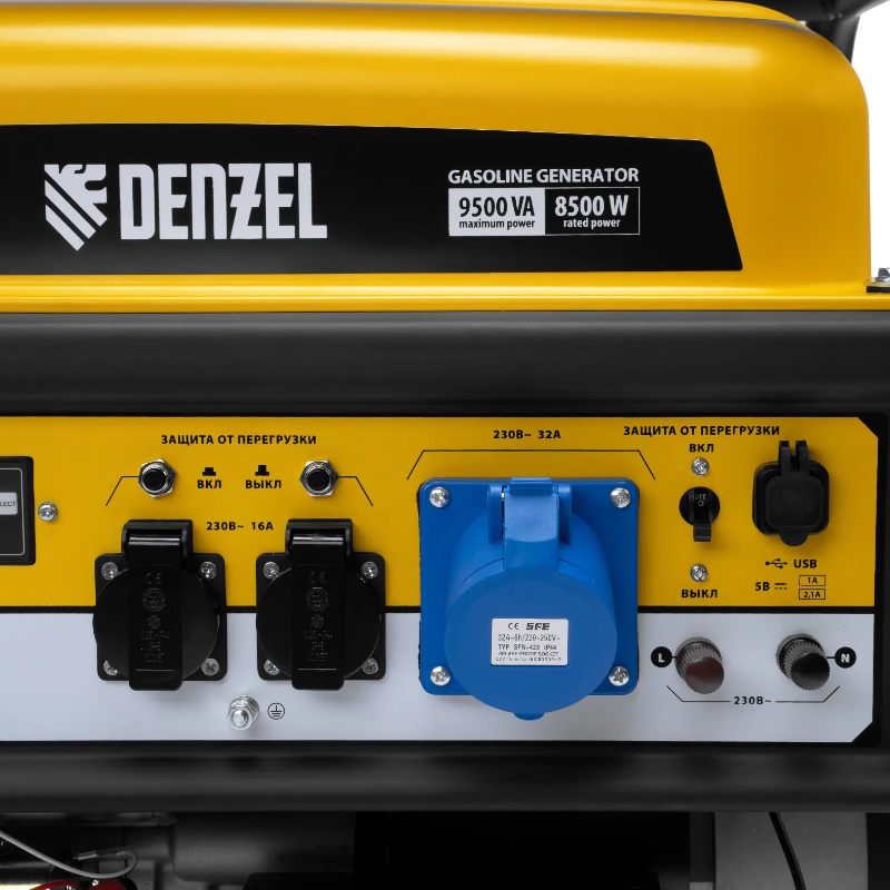 Бензиновый генератор Denzel PS-95EA-PRO, 946935 в Ярославле