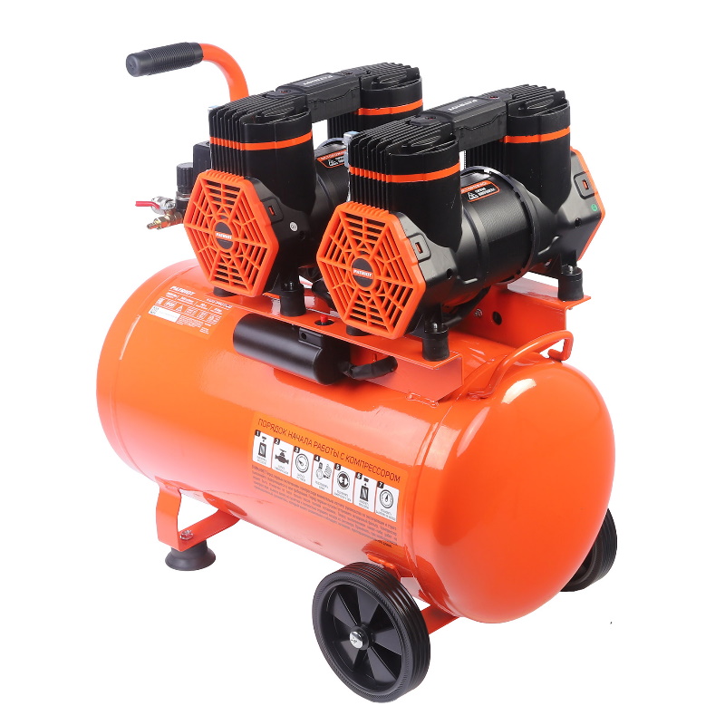 Компрессор поршневой Patriot KDS 540 F50 526302450, безмасляный, 540 л/мин, 2,8 кВт, 8 бар, 50 л, 2800 об/мин, быстросъем + елочка 1/4