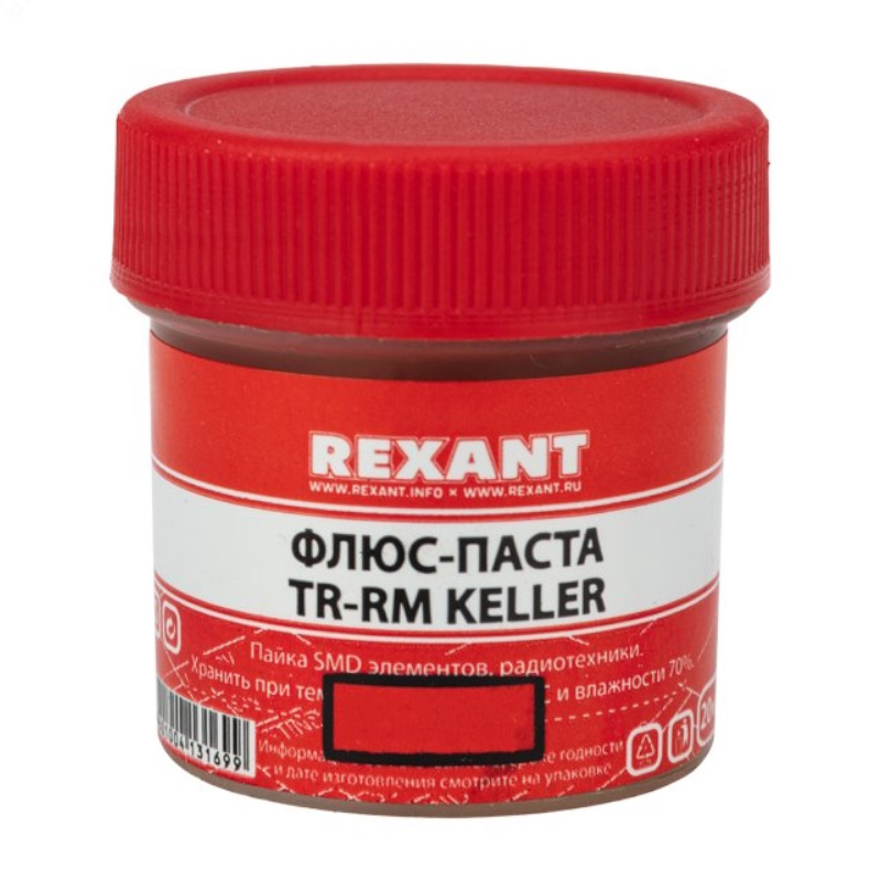 Флюс для пайки Rexant 09-3690, паста TR-RM KELLER, 20 мл, банка в Твери