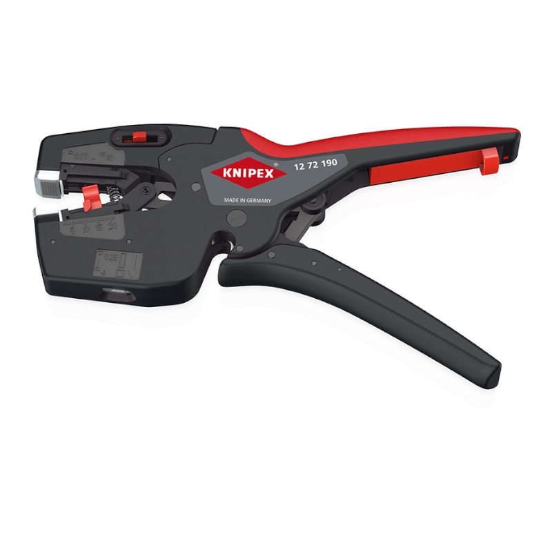 Стриппер автоматический Knipex NexStrip KN-1272190SB, 3-в-1, 0.03-10 мм² AWG 32-8, рез до 10 мм², обжим: квадрат, 0.25-4 мм², 2 х 2.5 мм², 190 мм, SB в Череповце