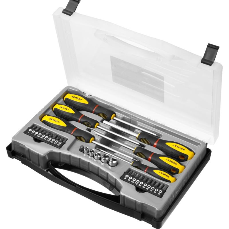 Набор отверток Stayer Professional PROTech Cr-Mo 25134-H18 z01, 32 предмета в Костроме